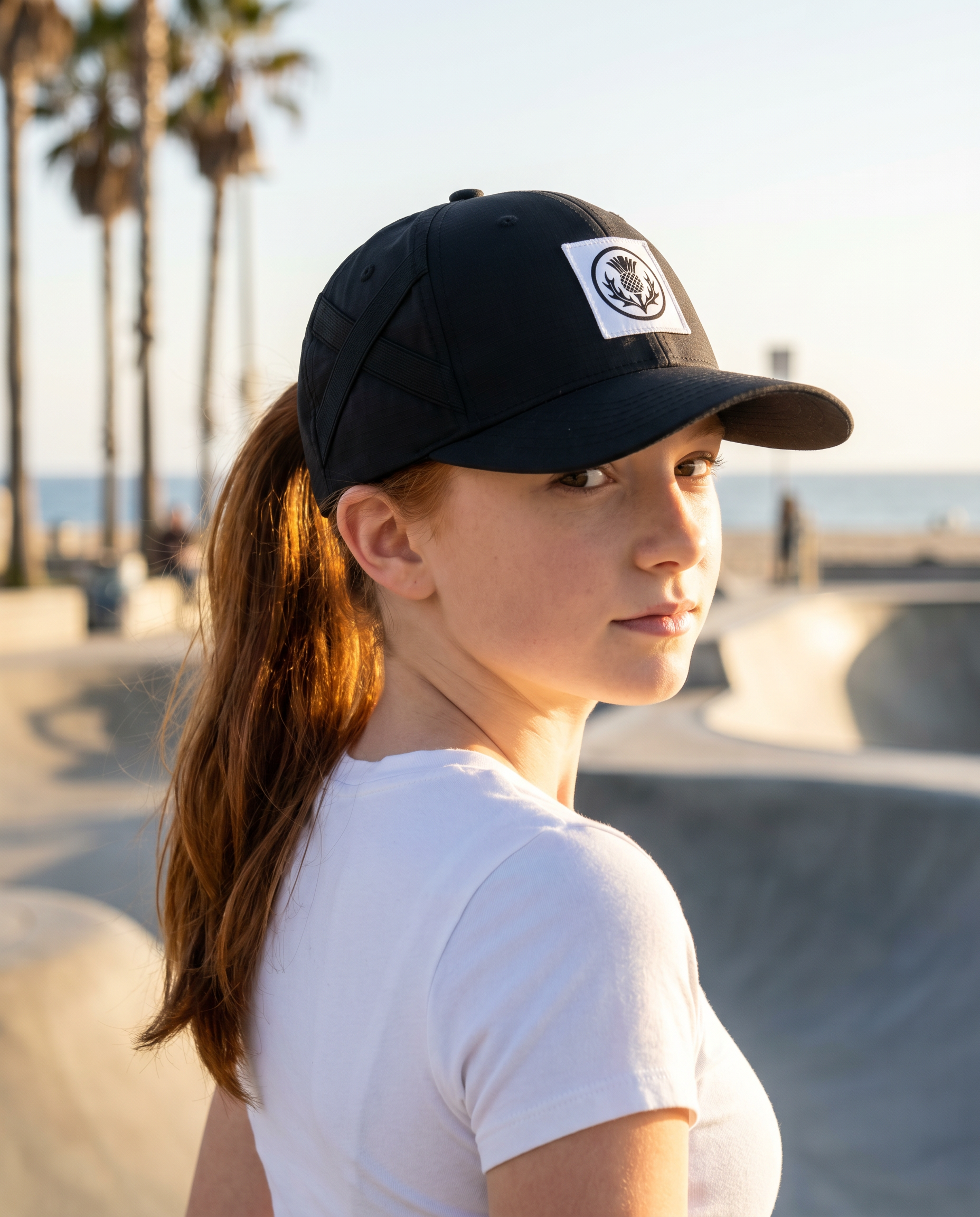The Coastward Sun Drift Youth Ponytail Hat