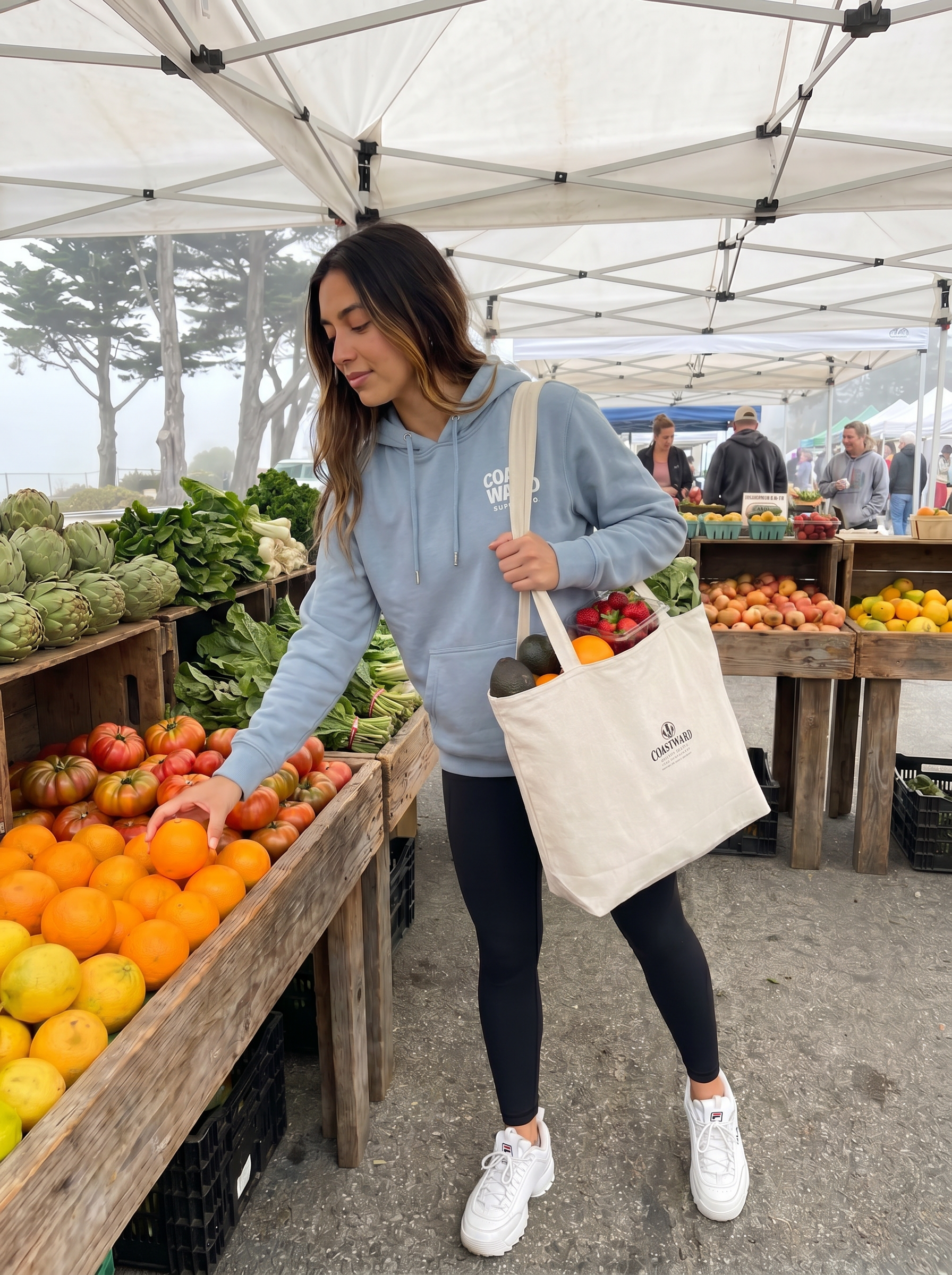 The Coastward Harbor Zip Tote